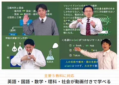 天神中学生版の授業動画イメージ
