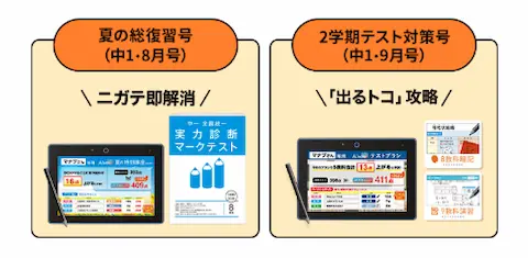 進研ゼミ中学講座8月号の教材イメージ