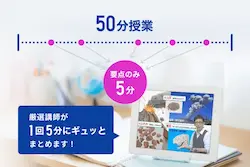 スタサプ中学講座ホームページのトップ画像。